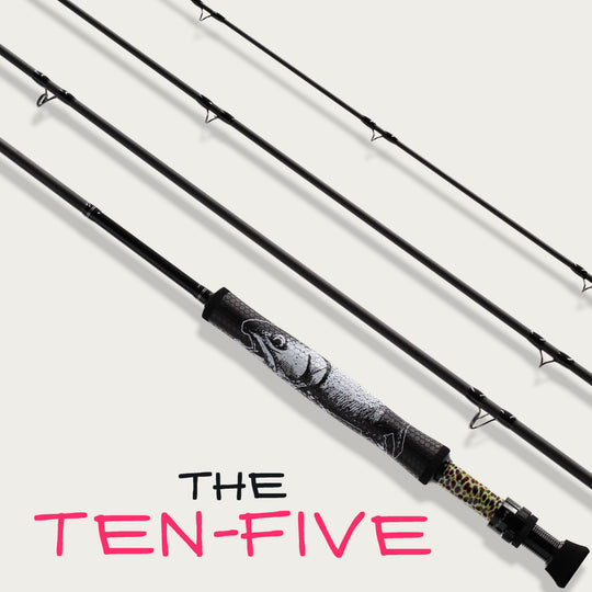 Folklore 10-foot 5-weight fly rod with Ed Anderson grip art, The Ten-Five